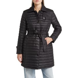 Via Spiga Via Spiga Water Resistant Quilted Trench Coat