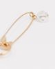 Vibe + Carter Vibe and Carter safety pin earring in gold with pearl charm exclusive to ASOS - 2