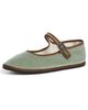 ViBi VENEZiA ViBi VENEZiA Velvet Mary Janes with Swarovski Buckle Salvia - 1