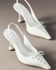 Vicenza Tie-Up Pointed-Toe Slingback Heels - 1