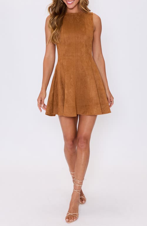 VICI Collection VICI Collection Maeve Faux Suede Fit & Flare Minidress