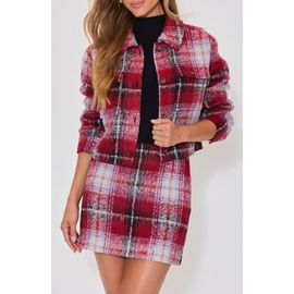 VICI Collection VICI Collection Margaret Plaid Crop Shirt Jacket