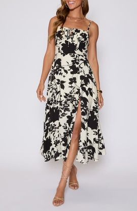 VICI Collection VICI Collection Sabine Fit & Flare Milkmaid Sundress (Nordstrom Exclusive)