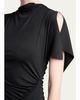 Victoria Beckham Blousey Asymmetric Short-Sleeve Midi Dress - 5