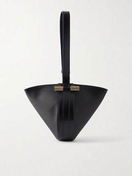 VICTORIA BECKHAM Portofina Dia leather-trimmed satin clutch