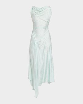 Victoria Beckham Posy Sleeveless Draped Midi Dress