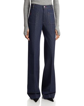 Victoria Beckham Victoria Beckham Alina 34 Patch Pocket Jeans in Indigo Rinse