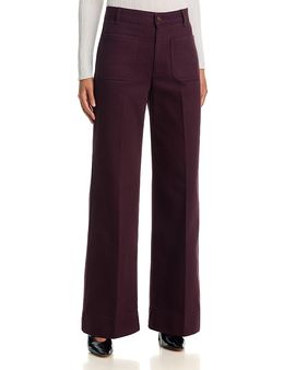 Victoria Beckham Victoria Beckham Alina Wide Leg Jeans in Acai