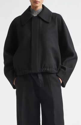 Victoria Beckham Victoria Beckham Arden Virgin Wool Bomber Jacket