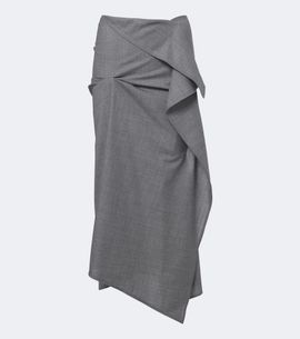 Victoria Beckham Victoria Beckham Asymmetric draped wool midi skirt