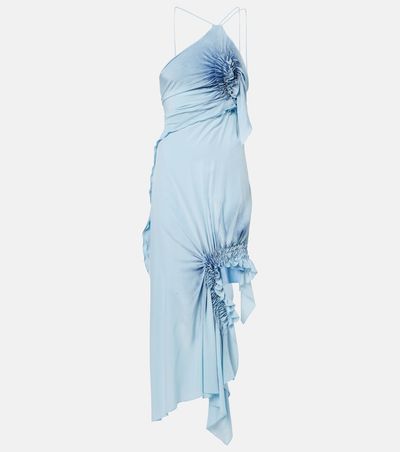 Victoria Beckham Victoria Beckham Asymmetric smocked silk cocktail dress