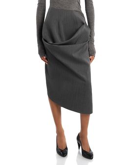 Victoria Beckham Victoria Beckham Asymmetric Wool Skirt