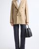 Victoria Beckham Victoria Beckham Beatrice Double Breasted Wool Blend Mélange Blazer - 1