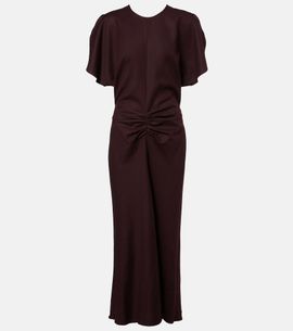 Victoria Beckham Victoria Beckham Bela gathered virgin wool midi dress