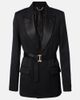 Victoria Beckham Victoria Beckham Belted satin-trimmed blazer - 1