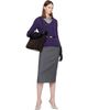 Victoria Beckham Victoria Beckham Black Portofino Mirror Micro 15mm Belt - 2