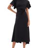 Victoria Beckham Victoria Beckham Blousey Midi Dress Black - 1