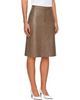 Victoria Beckham Victoria Beckham Brown Kick Detail Leather Midi Skirt - 2