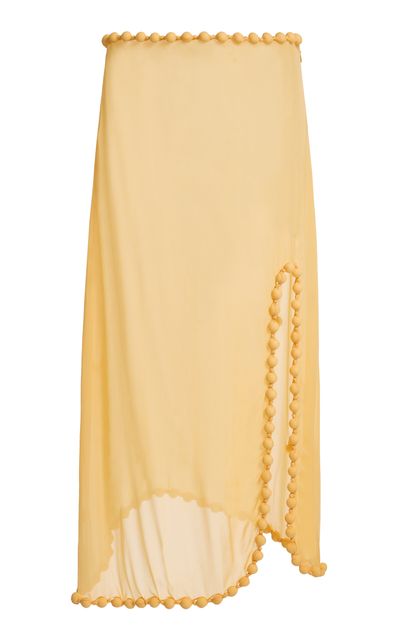 Victoria Beckham Victoria Beckham BubbleTrim Georgette Midi Skirt