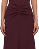 Victoria Beckham Victoria Beckham Burgundy Bela Midi Dress - 1