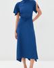 Victoria Beckham Victoria Beckham Cap Sleeve Dress Dark Ocean - 5