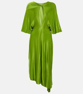 Victoria Beckham Victoria Beckham Cape sleeve cutout midi dress