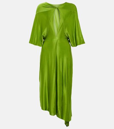 Victoria Beckham Victoria Beckham Cape sleeve cutout midi dress