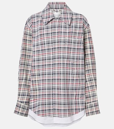 Victoria Beckham Victoria Beckham Checked oversized cotton and wool jacket