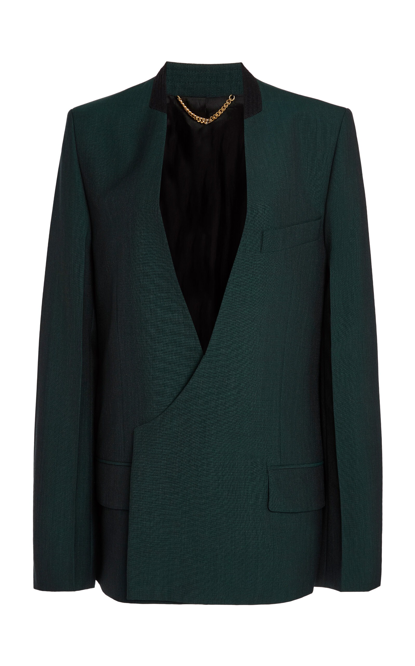 Victoria Beckham Victoria Beckham Collarless Wool Jacket
