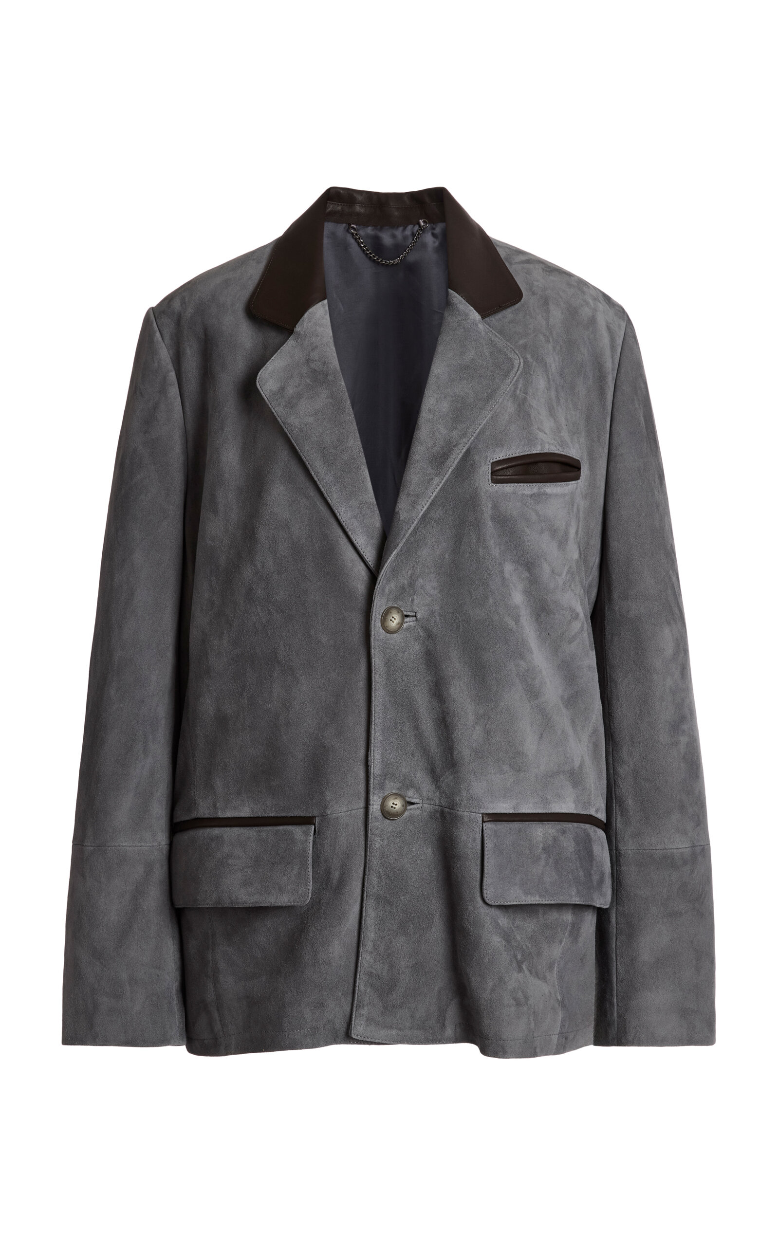 Victoria Beckham Victoria Beckham ContrastCollar Suede Blazer
