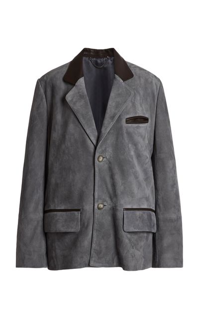 Victoria Beckham Victoria Beckham ContrastCollar Suede Blazer
