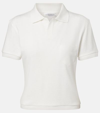 Victoria Beckham Victoria Beckham Cotton and linen polo shirt