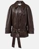 Victoria Beckham Victoria Beckham Cropped leather trench coat - 1