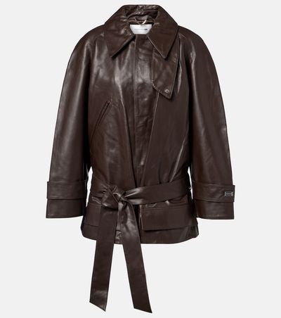 Victoria Beckham Victoria Beckham Cropped leather trench coat
