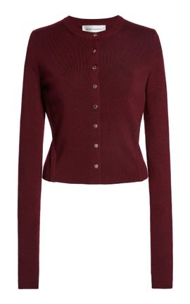 Victoria Beckham Victoria Beckham Cropped StretchMerino Wool Cardigan