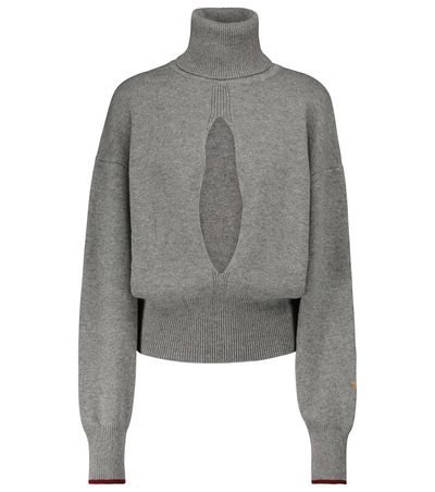 Victoria Beckham Victoria Beckham Cutout cashmere-blend knit sweater