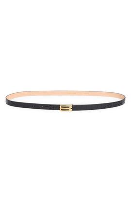 Victoria Beckham Victoria Beckham Dorian Croc Embossed Leather Belt