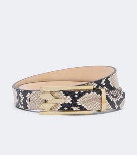 Victoria Beckham Victoria Beckham Dorian Pin-Buckle snake-effect leather belt