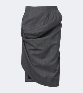 Victoria Beckham Victoria Beckham Draped asymmetric virgin wool midi skirt