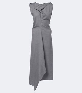 Victoria Beckham Victoria Beckham Draped asymmetric wool midi dress