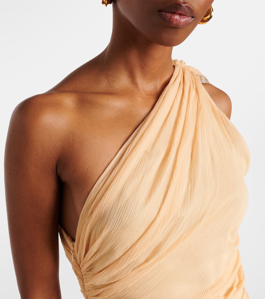 victoria beckham one shoulder dress VICTORIA BECKHAM One-shoulder stretch-knit midi dress