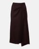Victoria Beckham Victoria Beckham Draped virgin wool midi skirt - 1