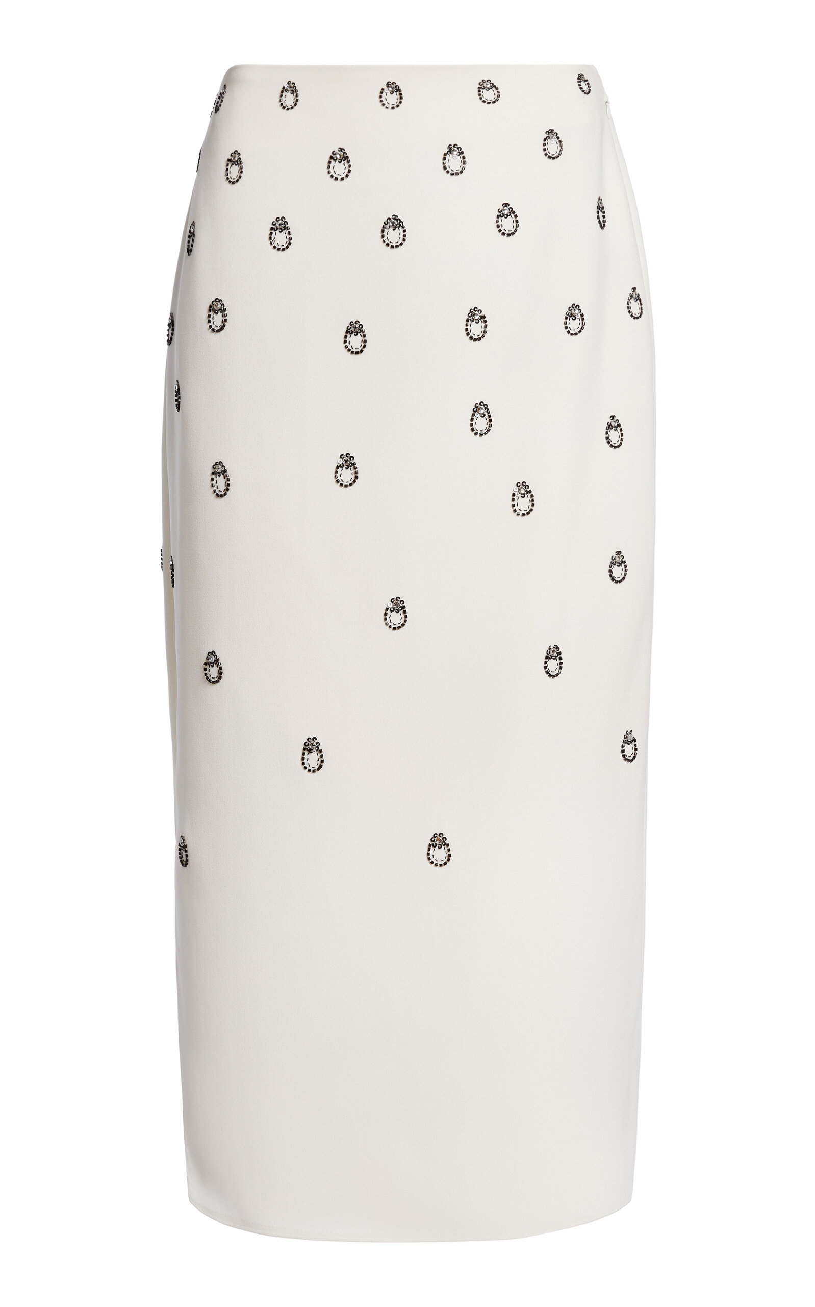 Victoria Beckham Victoria Beckham Embroidered Wrap Midi Skirt