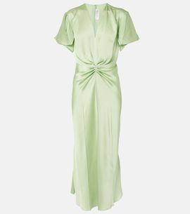 victoria beckham bridal lace-trimmed satin maxi dress Lace Cami Dress In Ivory Victoria Beckham