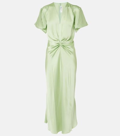 Victoria Beckham Victoria Beckham Gathered crêpe satin midi dress
