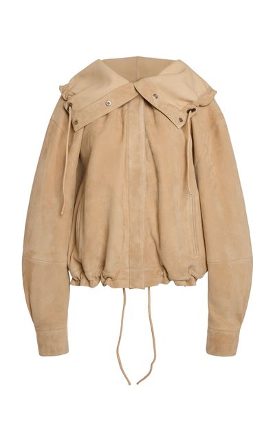Victoria Beckham Victoria Beckham Gathered Suede Jacket