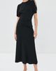 Victoria Beckham Victoria Beckham Gathered Waist Midi Dress Black - 2