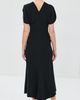 Victoria Beckham Victoria Beckham Gathered Waist Midi Dress Black - 3