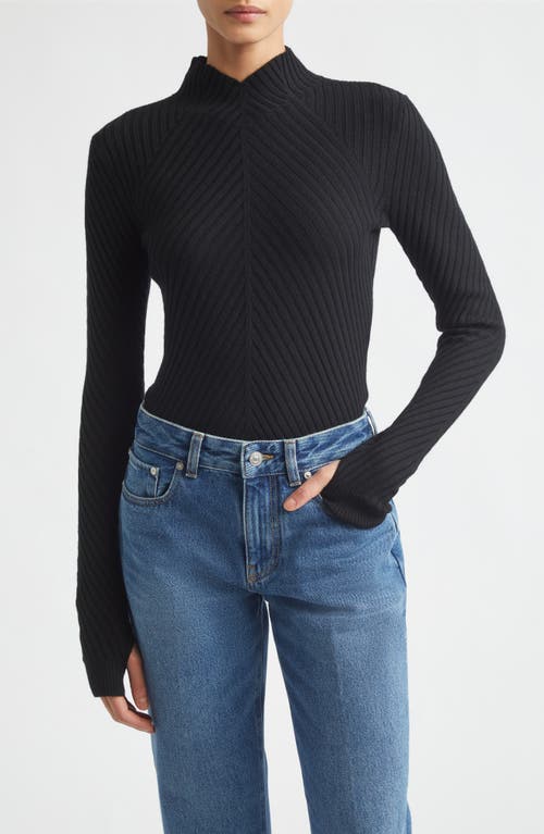 Victoria Beckham Victoria Beckham Georgia Merino Wool Rib Sweater