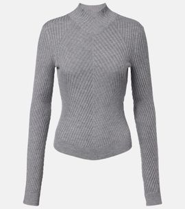 Victoria Beckham Victoria Beckham Georgia ribbed-knit wool top